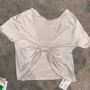 New with tags beige short sleeve top